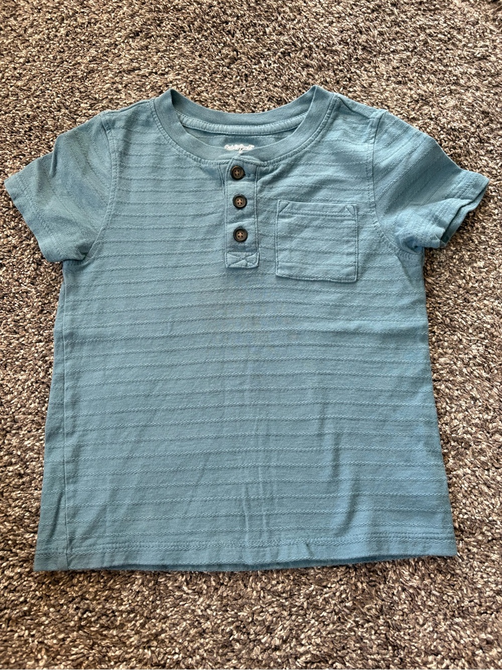 Cat & Jack Light Blue Short-Sleeve Henley Tee